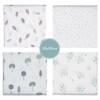 4-pack of muslin swaddle GARDEN