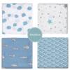 4-pack of muslin swaddle SKY&WATER