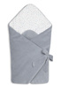 Baby velvet wrap DOTS GREY