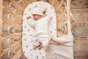 Bassinet sheets WHITE & COCOA