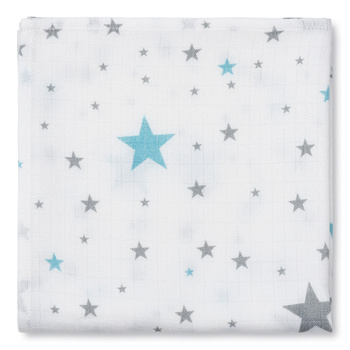 Muslin swaddle small STARS 50x50 cm