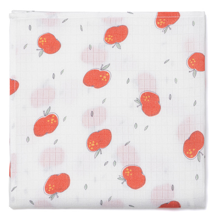 Muslin swaddle small APPLES 75x75 cm 