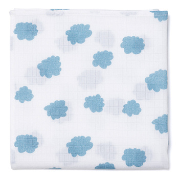 Muslin swaddle small LIGHT CLOUDS 50x50 cm