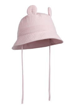 KAPELUSZ LETNI Z MUŚLINU Rose