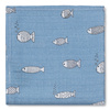 Muslin swaddle small FISH 50x50 cm