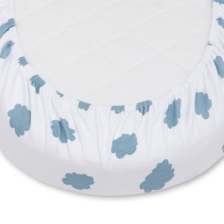 Bassinet sheets WHITE & CLOUDS