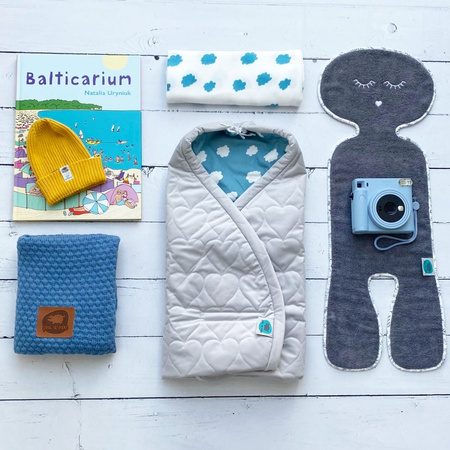 Car seat bamboo pad GREY & BOTANIC