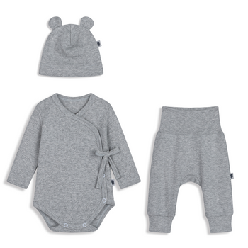 ZESTAW UBRANEK DLA NOWORODKA SUPER SOFT GREY