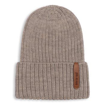 CZAPKA Z WEŁNY MERINO Beanie MOKKA 0-12msc