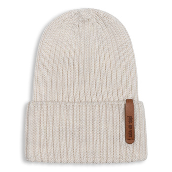 Czapka Beanie  Merino LATTE 0-12msc