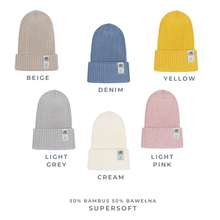 CZAPKA BEANIE 0- 24 MIESIĄCE DENIM